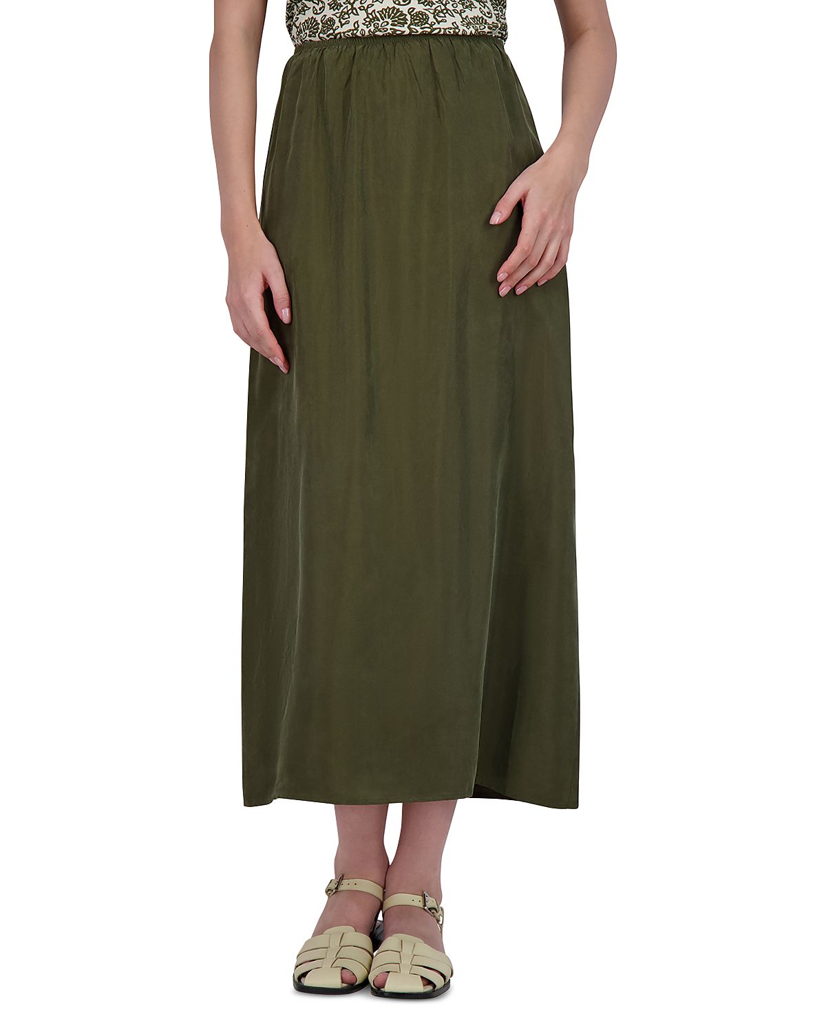 Point Brushed A Line Skirt