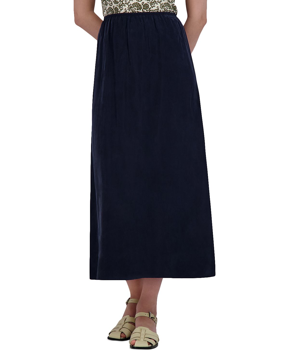 Point Brushed A Line Skirt