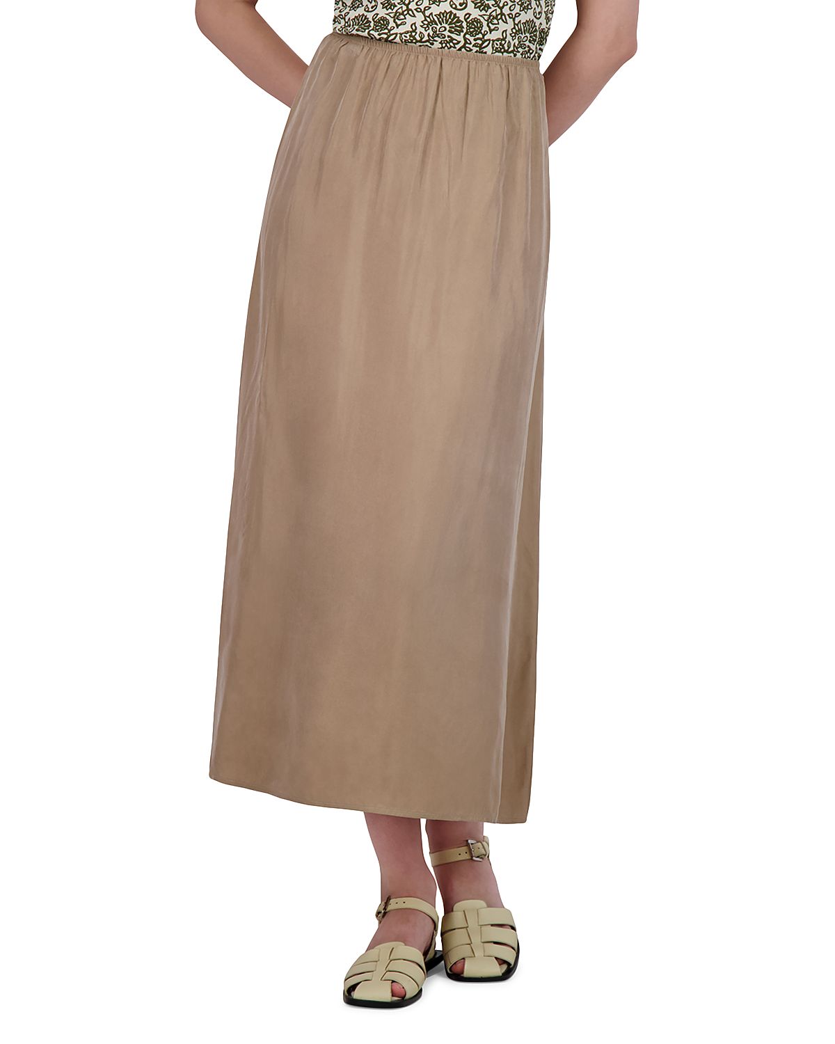 Point Brushed A Line Skirt