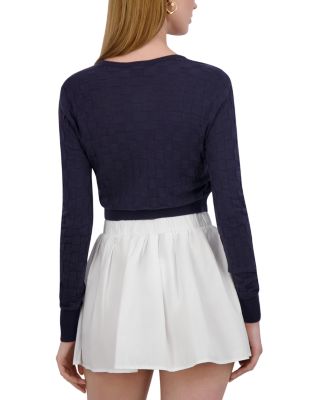 Checker Knit Cardigan 