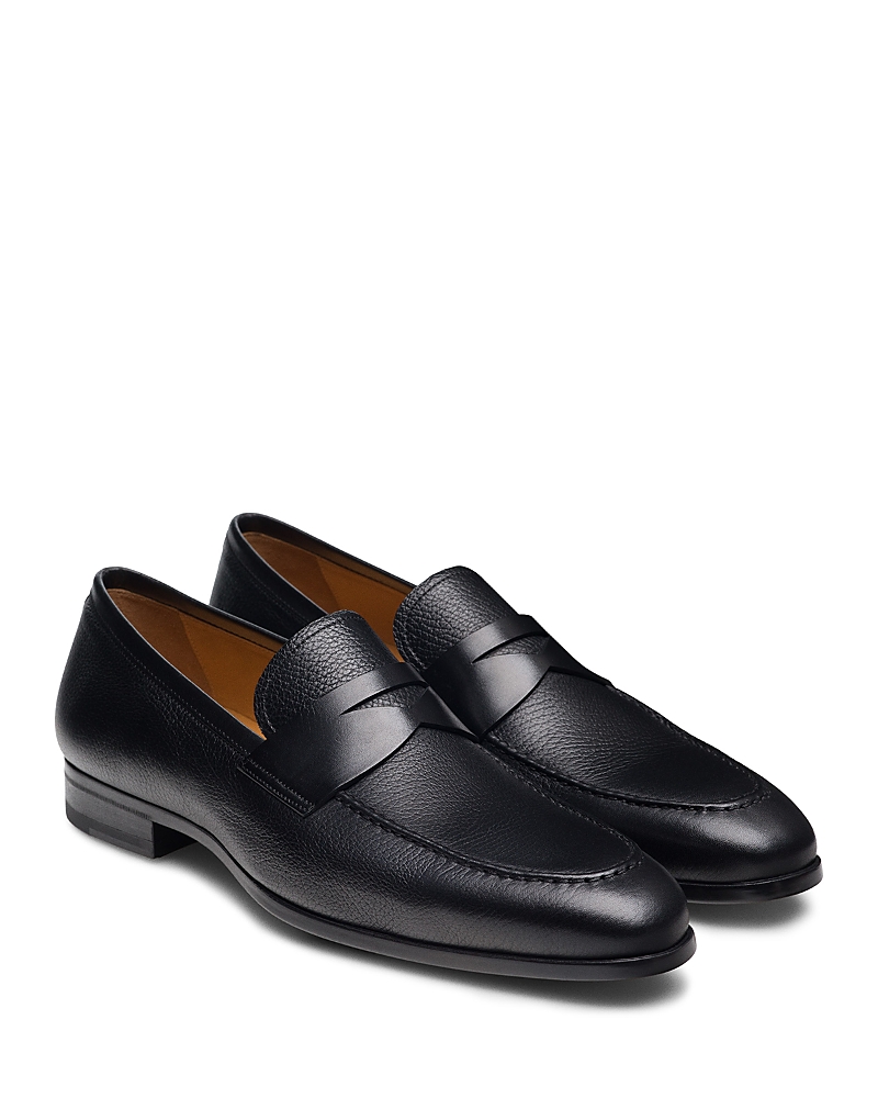 Magnanni Men's Diezma Ii Leather Penny Loafers In Black