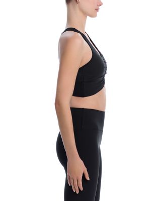 Shirred Racerback Sports Bra - Exclusive