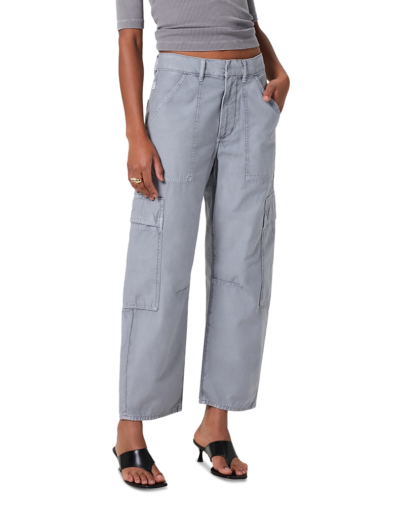 Citizen Of Humanity Citizens Of Humanity Marcelle Cotton Low Slung Cargo Pants In Hematite
