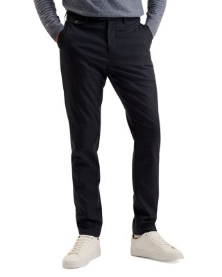 Micro Houndstooth Slim Fit Pants