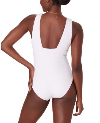 Mykonos Deep Plunge Neck One Piece Swimsuit