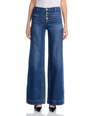 Cindy High Rise Wide Leg Jeans in Medium Wash