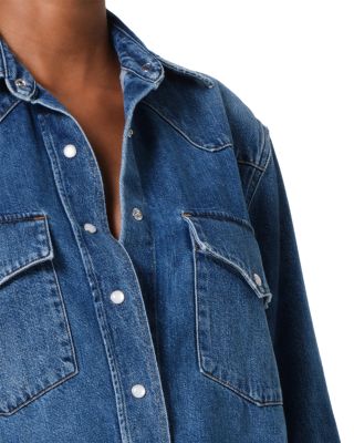 Cropped Western Denim Shirt