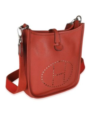 Pre-Owned Hermes Mini Evelyne TPM Leather Handbag