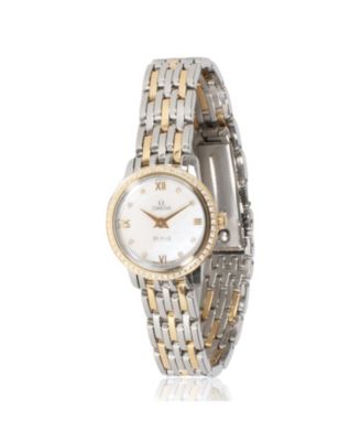 Pre-Owned Omega Stainless Steel/Yellow Gold DeVille Prestige 424.25.24.60.55.001 26.00