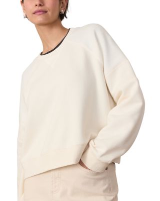 Cloud 9 Crop Mixed Media Sweatshirt 