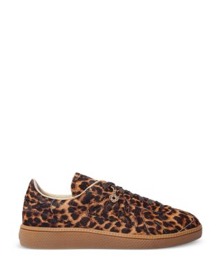 Maje - Women's Leopard Print Calf Hair Sneakers