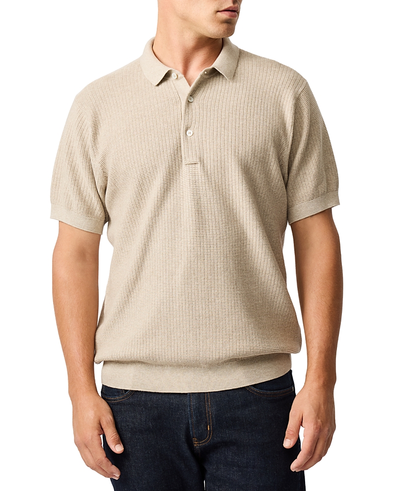 Rodd & Gunn Forbes Textured Polo Shirt In Natural