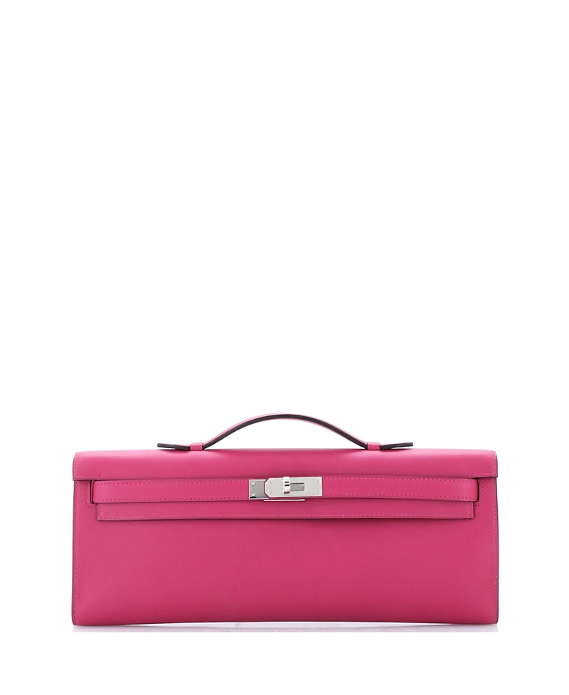 Pre-owned Pre-owned Hermes Hermes Kelly Handbag Swift In Rose Pourpre