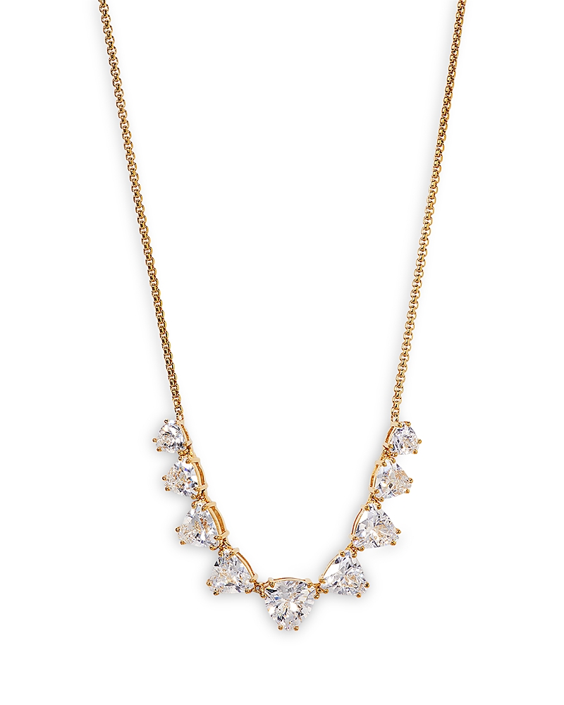 NADRI LUXOR TRILLION CUBIC ZIRCONIA FRONTAL NECKLACE, 16-18