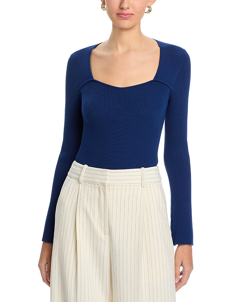 Elie Tahari The Sydney Sweetheart Neck Sweater