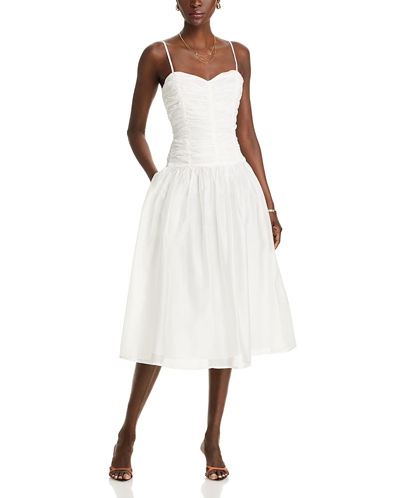 AQUA RUCHED MAXI DRESS - EXCLUSIVE