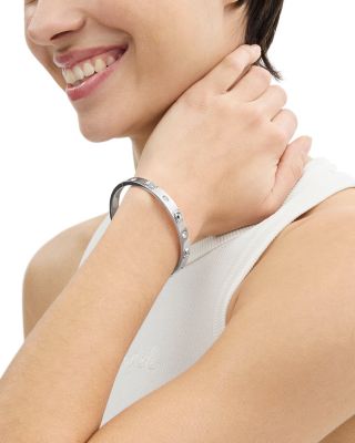 Signature Stone Sculpted C Bangle Bracelet