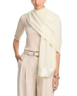 Echo - Satin Stripe Metallic Silk Wrap
