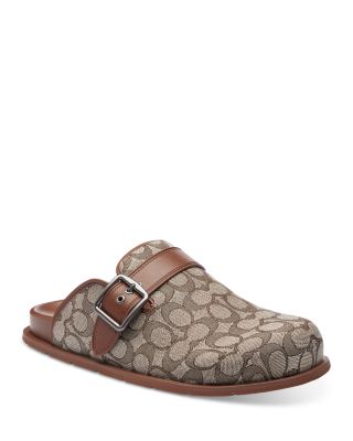 COACH - Men's Signature Jacquard Buckled Clogs
