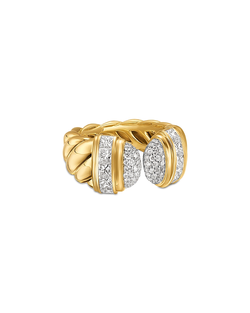 Sculpted Cable Open Cocktail Ring