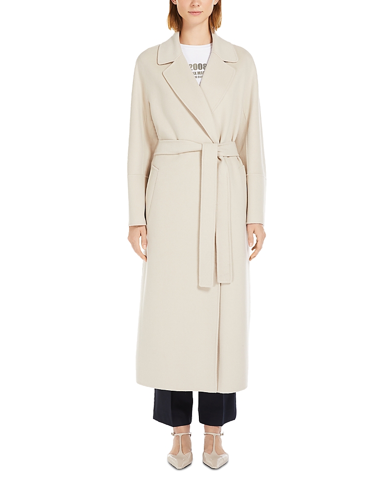 Shop Max Mara Elisa Wool Coat In Natural