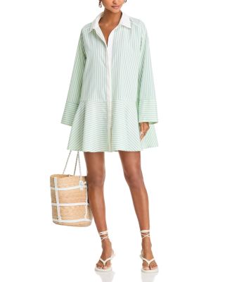Contrast Trim Shirt Dress - Exclusive