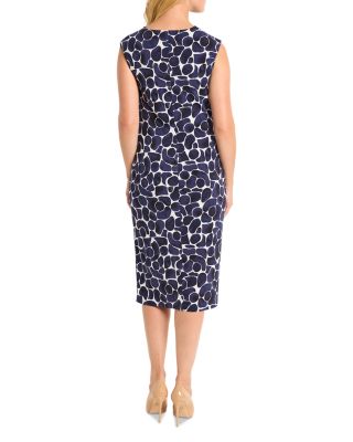 Geo Pebble Side Ruched Dress