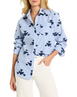 NIC+ZOE - Stamped on Stripes Button Front Shirt