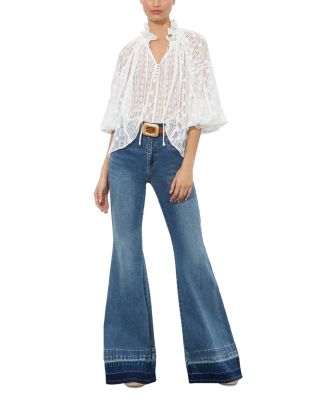 Noah Eyelet Peasant Top