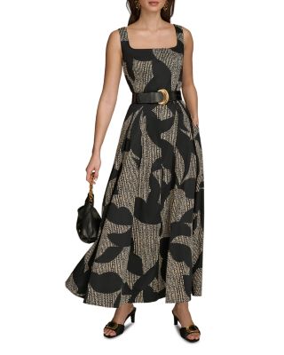 Printed Square Neck Maxi Dress