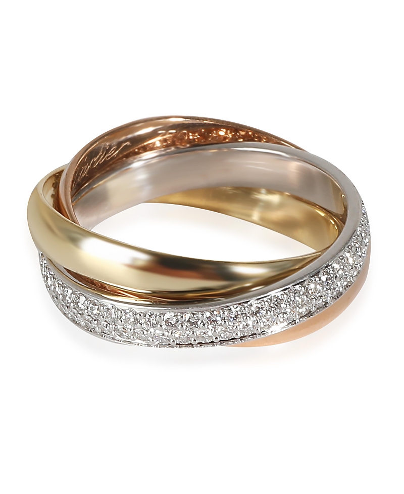 Pre-owned Pre-owned Cartier Cartier Trinity 18k 3 Tone Gold Ring In K Tone Gold