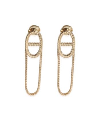 Pre-Owned HERMES Chaine d'ancre 18K Yellow Gold Fashion Earring