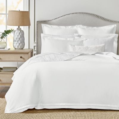 Tipped Double Flange Percale Bedding Collection - Exclusive