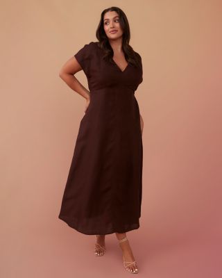 Aubrey V Neck Midi Dress