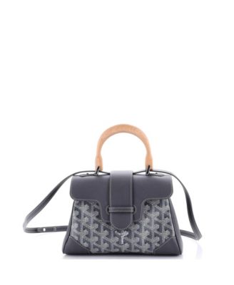 Pre-Owned Goyard - Mini Saigon Top Handle Bag Coated Canvas with Leather