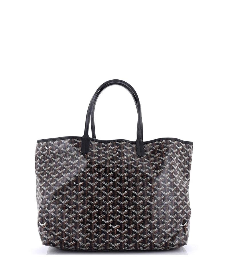 Pre-owned Pre-owned Goyard Goyard Pm Saint Louis Tote Coated Canvas In Black