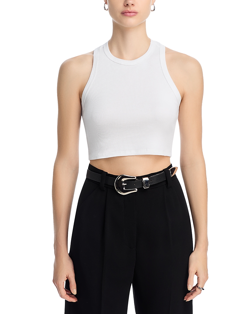 AQUA ROSIE CROPPED RACERBACK TANK - EXCLUSIVE