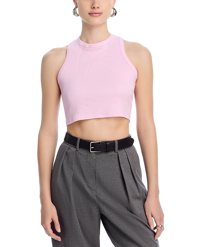 AQUA ROSIE CROPPED RACERBACK TANK - EXCLUSIVE