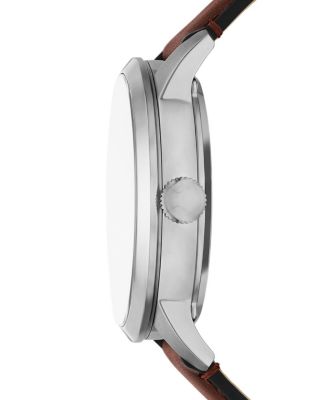 Townsman Automatic Brown Leather Watch, 44mm