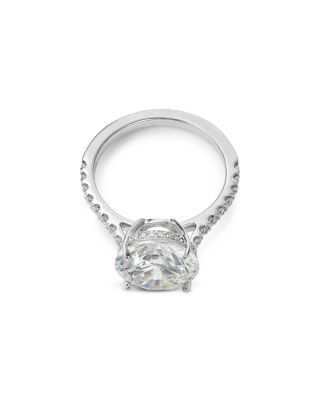Certified Lab Grown Diamond Engagement Ring in 18K White Gold, 4.84 tcw