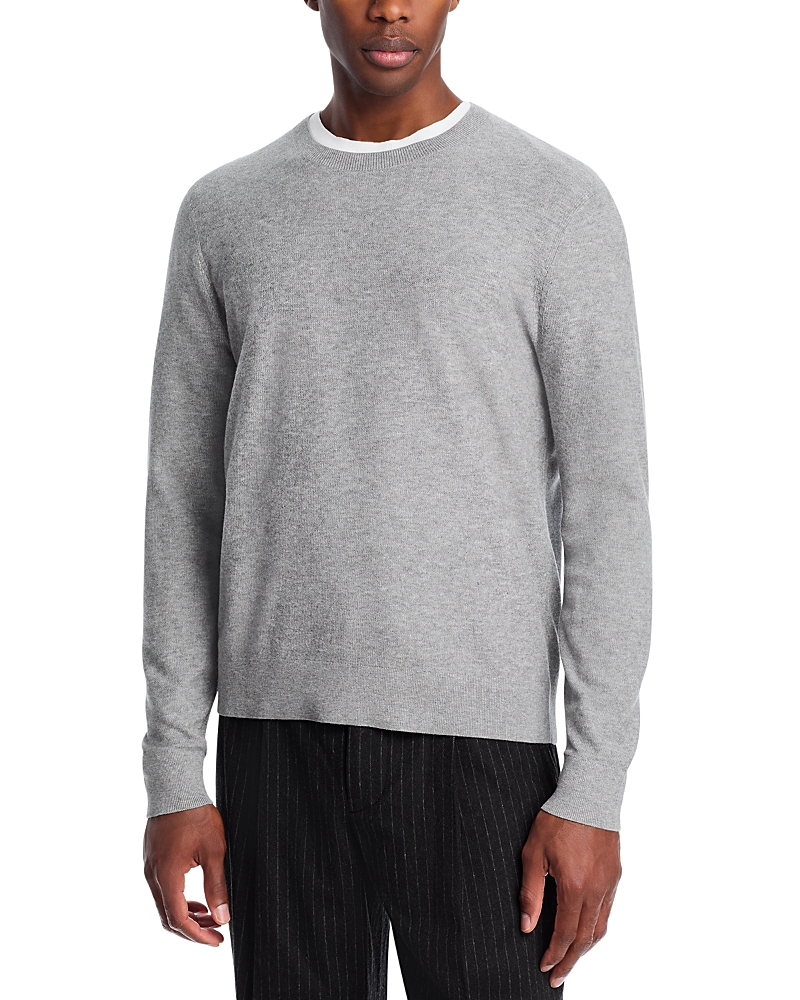 Theory Riland Crewneck Sweater In Melange Gray