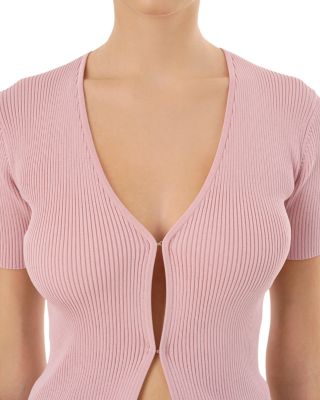 Aurelie Ribbed V Neck Top