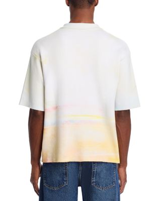 Oversized Horizon Knit Polo Shirt