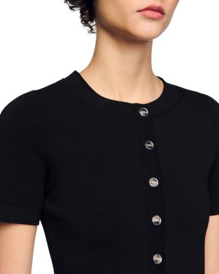 Short Knit Dress with Ruffle