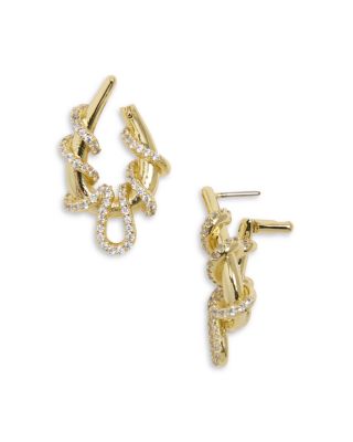 AQUA - Front To Back Hoop Earrings - Exclusive
