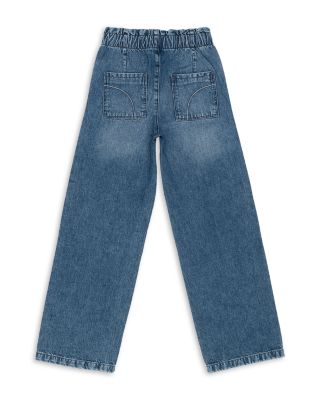 Girls' Mia Wide Leg Pull On Jeans - Little Kid