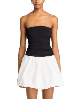 Amari Ruched Bubble Hem Mini Dress