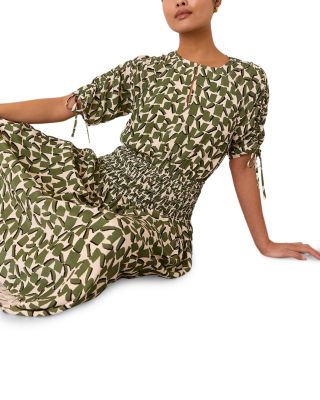 Petites Abstract Squares Midi Dress