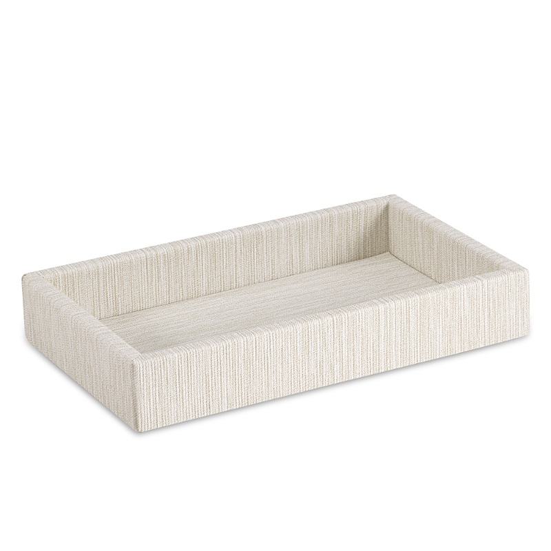 Labrazel Reed Linen Towel Tray In Neutral