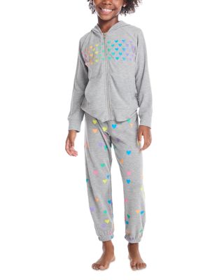 Girls' Rainbow Hearts Zip Up Hoodie - Little Kid 